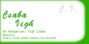csaba vigh business card